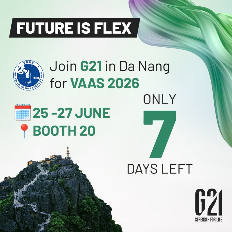 G21 all’Assemblea Annuale Combinata VAAS e AAA 2026: innovazione e soluzioni FLEX per il futuro dell’ortopedia