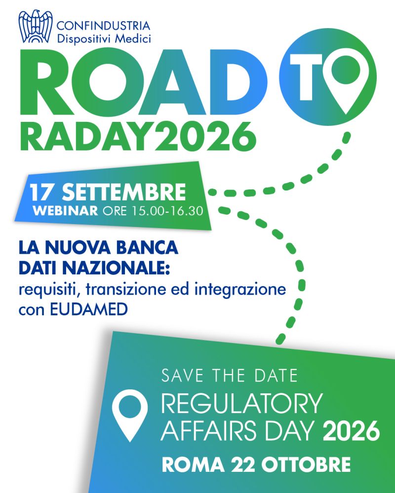 Confindustria Dispositivi Medici: Road to RADAY 2026 su Banca Dati Nazionale 2.0 ed EUDAMED