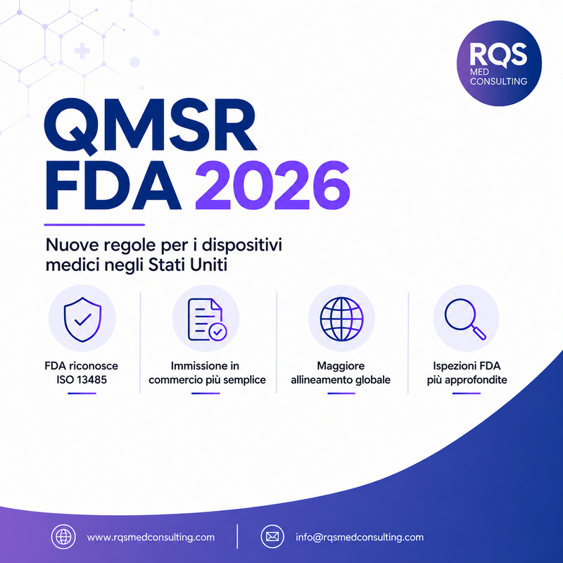 RQS Med Consulting: QMSR FDA 2026 e ISO 13485, cosa cambia per i dispositivi medici