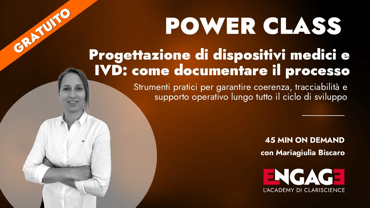Clariscience: progettazione di dispositivi medici e IVD, come documentare il processo secondo ISO 13485