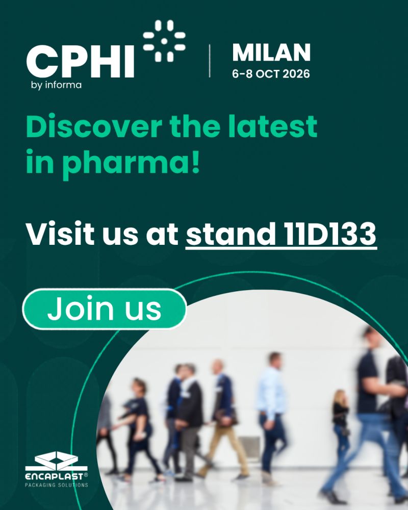 Encaplast a CPHI Milan 2026: packaging e soluzioni per l’industria farmaceutica
