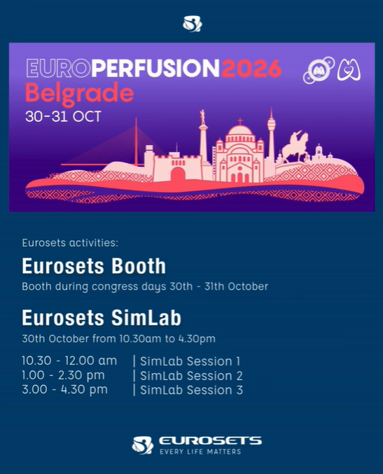 Eurosets a Belgrado per EuroPerfusion 2026: formazione e pratica al centro del congresso