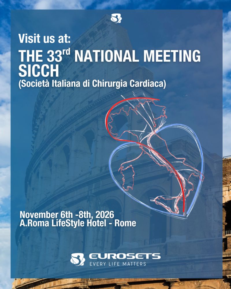 Eurosets al Congresso SICCH 2026: appuntamento a Roma dal 6 all’8 novembre
